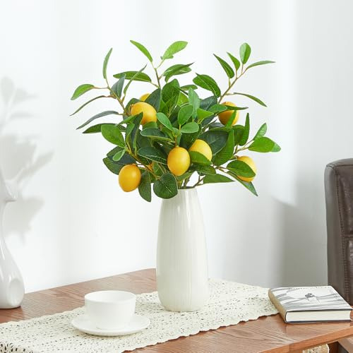 Ramas De Árbol De Limones Artificial - Tallos De Vegetación