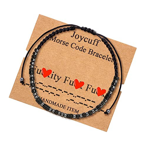 Joycuff Morse Code Bracelets For Wife Novia Moda Nbjyy