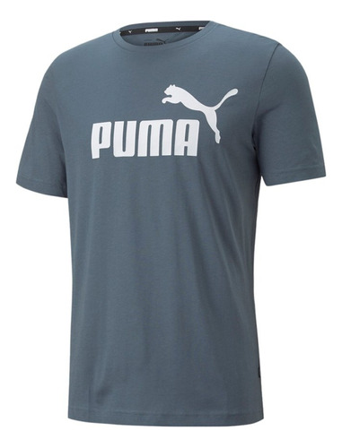 Camiseta Puma Ess Logo Tee (s) Hombre-gris