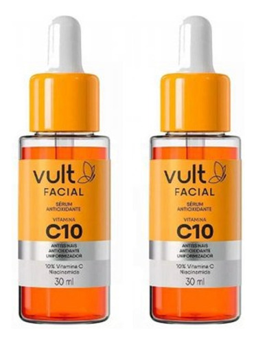 2 Sérum Facial Antissinais Vult Vitamina C10