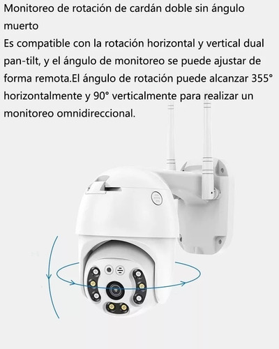 Camara De Seguridad Wifi Ip 360° Robotizada Para Exteriores
