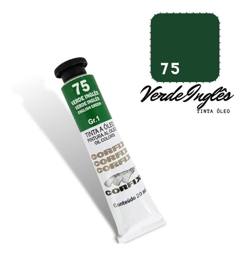 Tinta Óleo 20ml G1 075 Verde Ingles Corfix