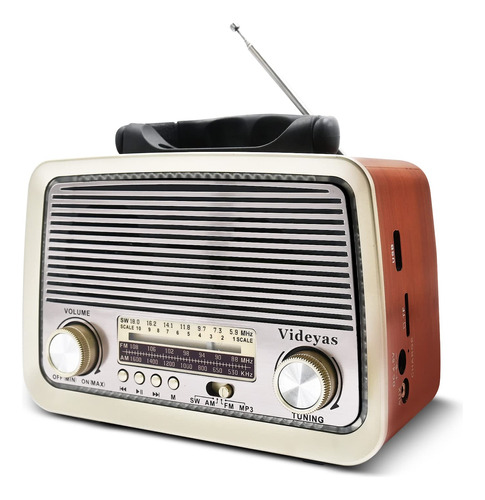 Videyas Radio Am Fm Vintage Radio Retro Radio Portátil Radio
