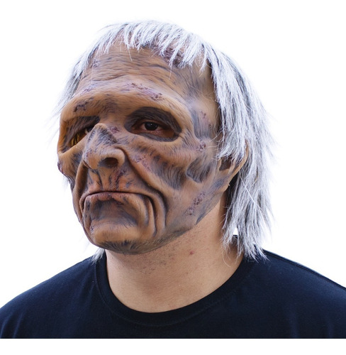 Mascara De Silicon Viejito Zombie De Lujo Halloween