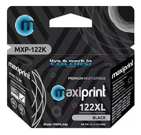 Cartucho De Tinta Maxiprint Negro Compatible Hp 122