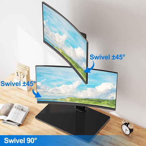 Soporte Vertical Monitor Doble, Apila Dos Pantallas De ...
