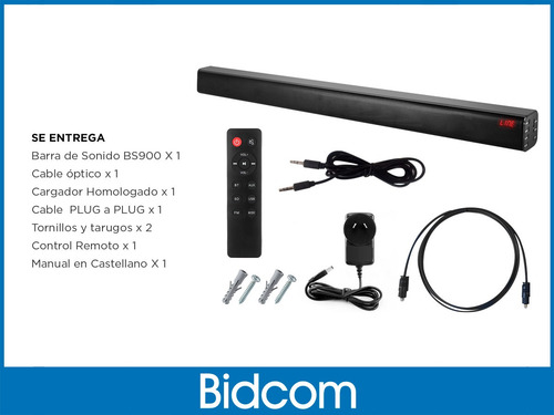 Imagen 7 de 9 de Barra De Sonido Soundbar Gadnic 70w Bluetooth Usb Mp3 Aux Tv