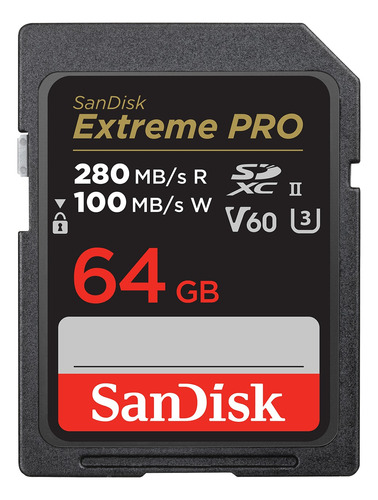 Memoria Sd 64gb Sandisk Extreme Pro Sdxc Uhs-ii V60