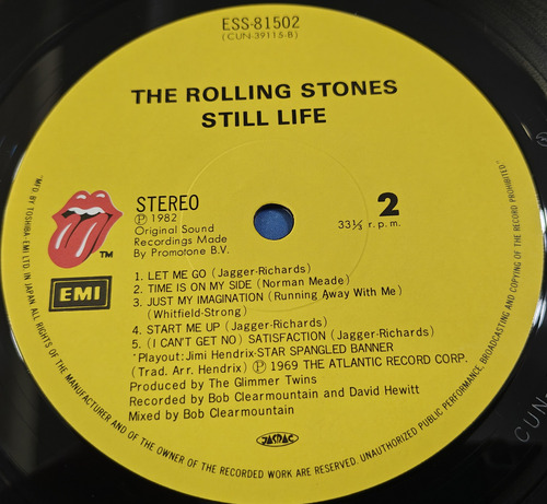 The Rolling Stones Still Life Lp Japon 1ra Edic Mick Jagger Japon 1ra Edicion (Usado)