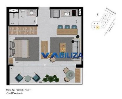 Studio 42m² Helbor Nun Vila Nova - St0059