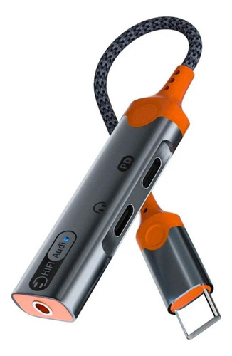 . Adaptador Convertidor Sarafox Tipo C A Jack 3.5 Carga.