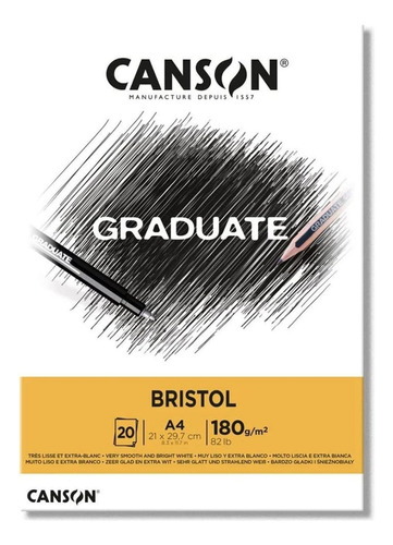 Canson Block Bristol A4 180g 20 Hojas