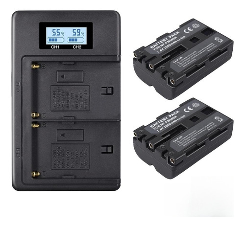 Cargador Y 2 Batería Np-fm500h Para Sony A57 A77 A58 A580