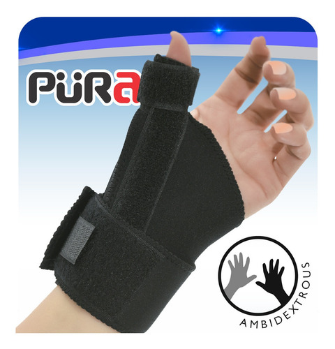 Imagen 1 de 5 de Férula Muñequera Inmovilizador Dedo Pulgar Pura+