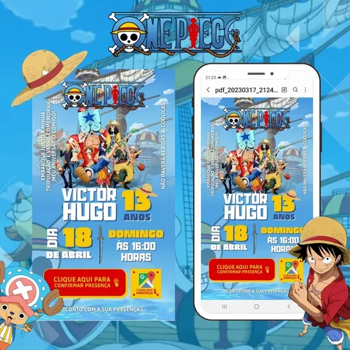 Convite Aniversário One Piece