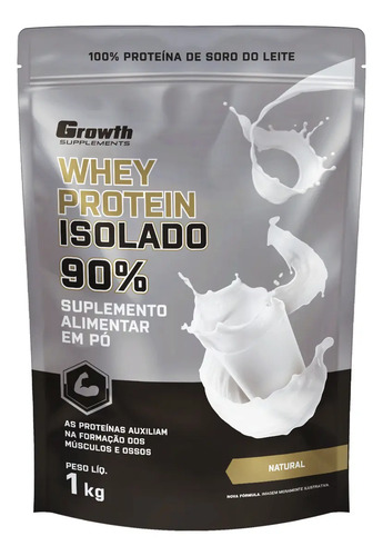 Whey Protein Isolado 1kg Growth Supplements - Natural
