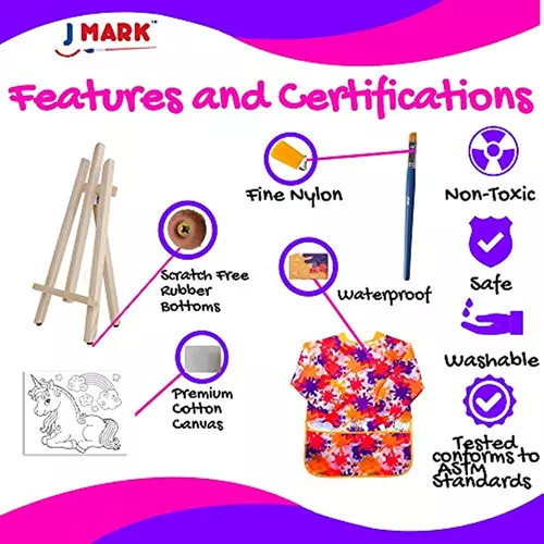  J MARK El kit de pintura incluye juego de pintura acrílica,  lienzos de 8 x 10 pulgadas, pinceles, paleta y más : Arte y Manualidades