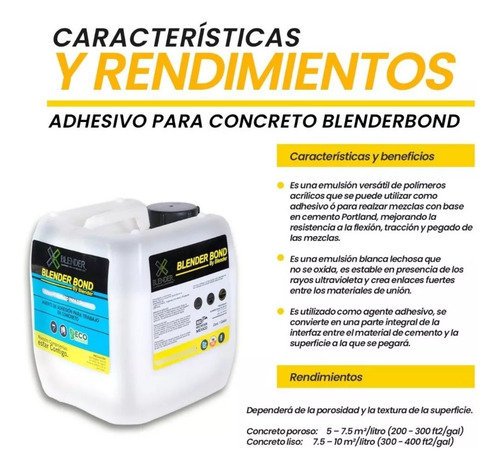 Adhesivo Para Concreto - Blender Bond - Cubeta 18.9 L