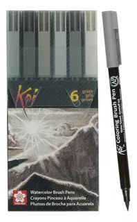 Sakura Koi Coloring Brush Pen Set Juego Pinceles Acuarela 6