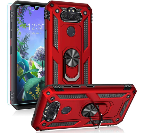 Funda Roja Para LG Aristo 5 Con Protector De Pantalla