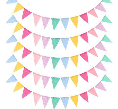 Banderines Decoración Guirnaldas Multicolor Matrimonio 5 Pcs