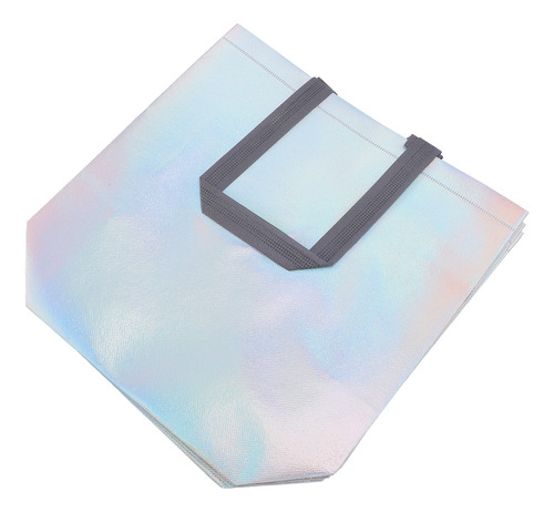 Juego De 10 Bolsas De Regalo Reutilizables Plateadas Brillan
