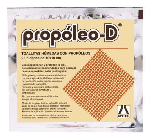 Apósito Propoleo-d Toallitas De Propóleo 10x10