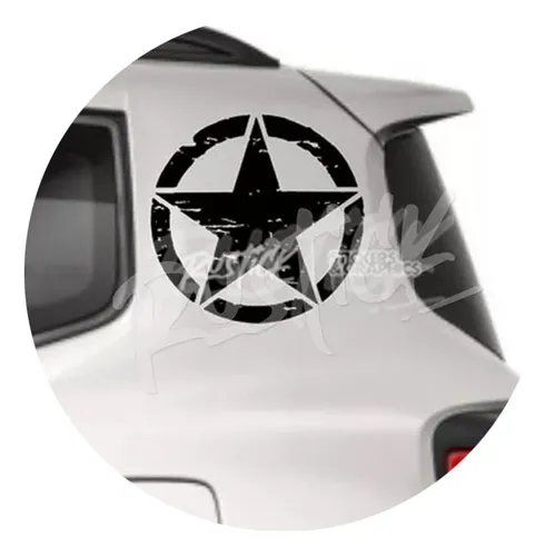 comprar Calco Estrella Rasgada Ploteo Auto Camioneta Pickup 30cm