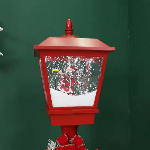 (a-50)led Lighted Christmas Street Lamp Cute Santa