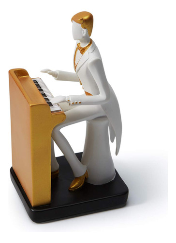 Haucoze - Figura Decorativa De Musica Para Piano (resina, 8.