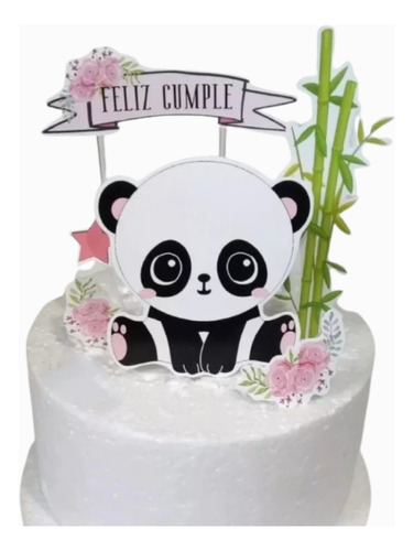 Toppers Cake Adorno Para Torta Oso Panda