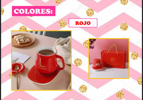 Imagen 6 de 7 de Taza Calentador Eléctrico + Cucharadita Dorada + Caja