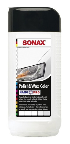 Cera Sonax Polish & Wax Color Blanco