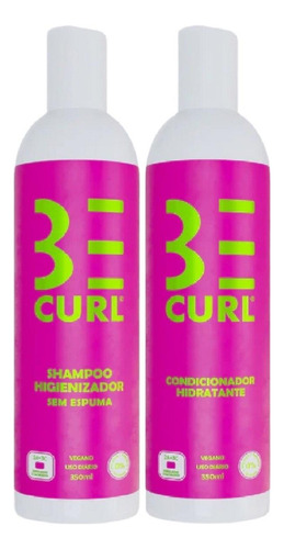 Shampoo E Condicionador Be Curl Cabelos Cacheados 2x350ml