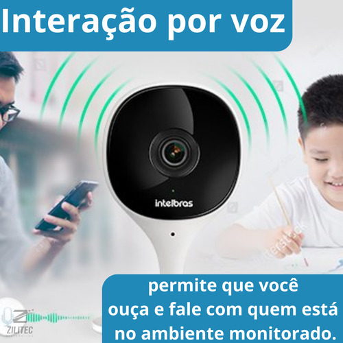 Câmera de segurança Intelbras iMX com resolução de 2MP visão nocturna incluída preta