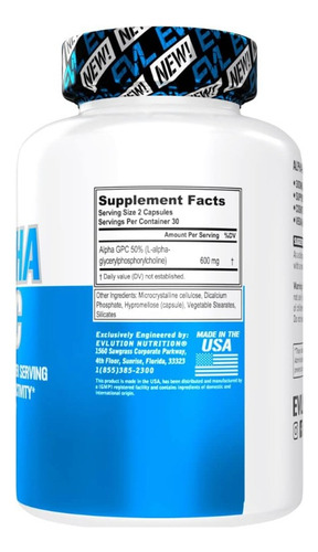 Alpha Gpc 600mg Memoria + Función Cerebral (30) Americano Sabor Sin Sabor