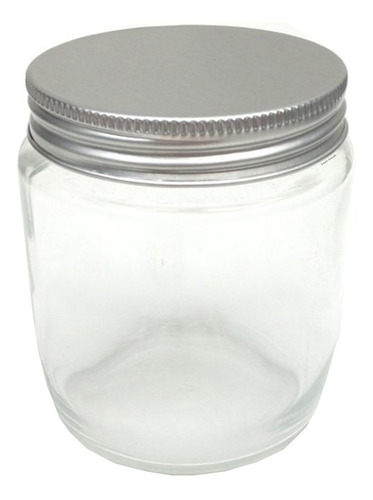 10 Potes Bolo Redondo De Vidro Tampa De Alumínio 200ml