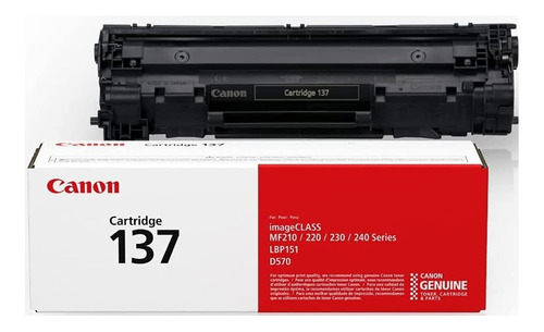 Toner Canon 137 Negro Original 2,400 Pag 9435b001aa  210/220