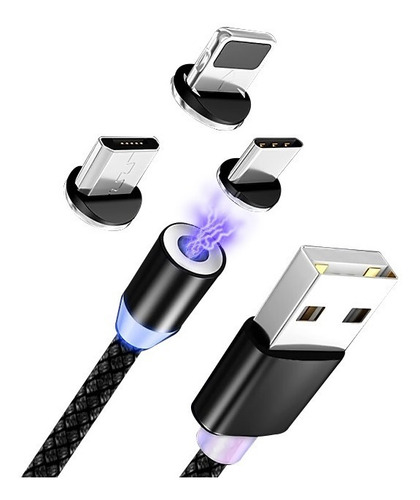 Cable Magnetico Cargador Micro Usb Tipo C iPhone Compatible 