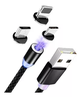 Cable Magnetico 3 En 1 Micro Usb | Tipo C | iPhone 1 Metro