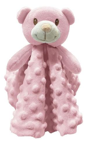 Naninha Urso Rosa Minha Primeira Naninha - Laço Bebê