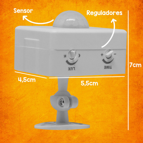 Sensor De Presença Movimento Iluminação Infravermelho Ip20