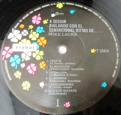 Mike Laure - A Seguir Bailando Con El Sensacional Ritmo Lp