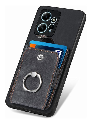 Funda Para Xiaomi Ring Card Leather + Cristal Templado 9d