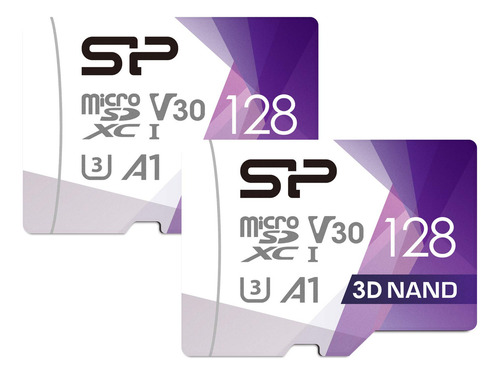 Silicon Power - Paquete De 2 Tarjetas Micro Sd De 128 Gb U3 Nintendo-switch, Tarjeta De Memoria Microsd Sdxc Microsdxc De Alta Velocidad Con Adaptador