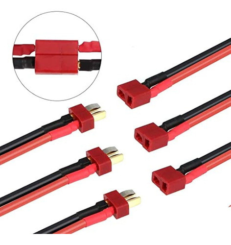 Nuofany 5 Pares Deans Style T Conector De Enchufe Hembra Y M
