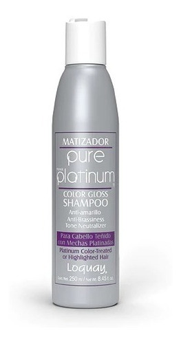 Loquay Shampoo Matizador Pure Platinum 250 Ml Platino