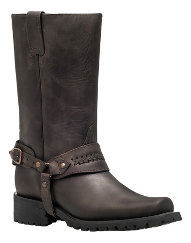 Bota Moda Vez84569 Vacuno Amplia Cadena Tejida