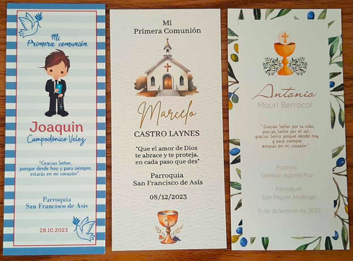 Estampa Primera Comunión, Recuerdos, Invitaciones
