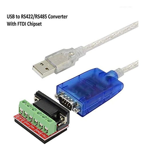 Cable Adaptador Usb A Rs422 Rs485 Con Chip Ftdi